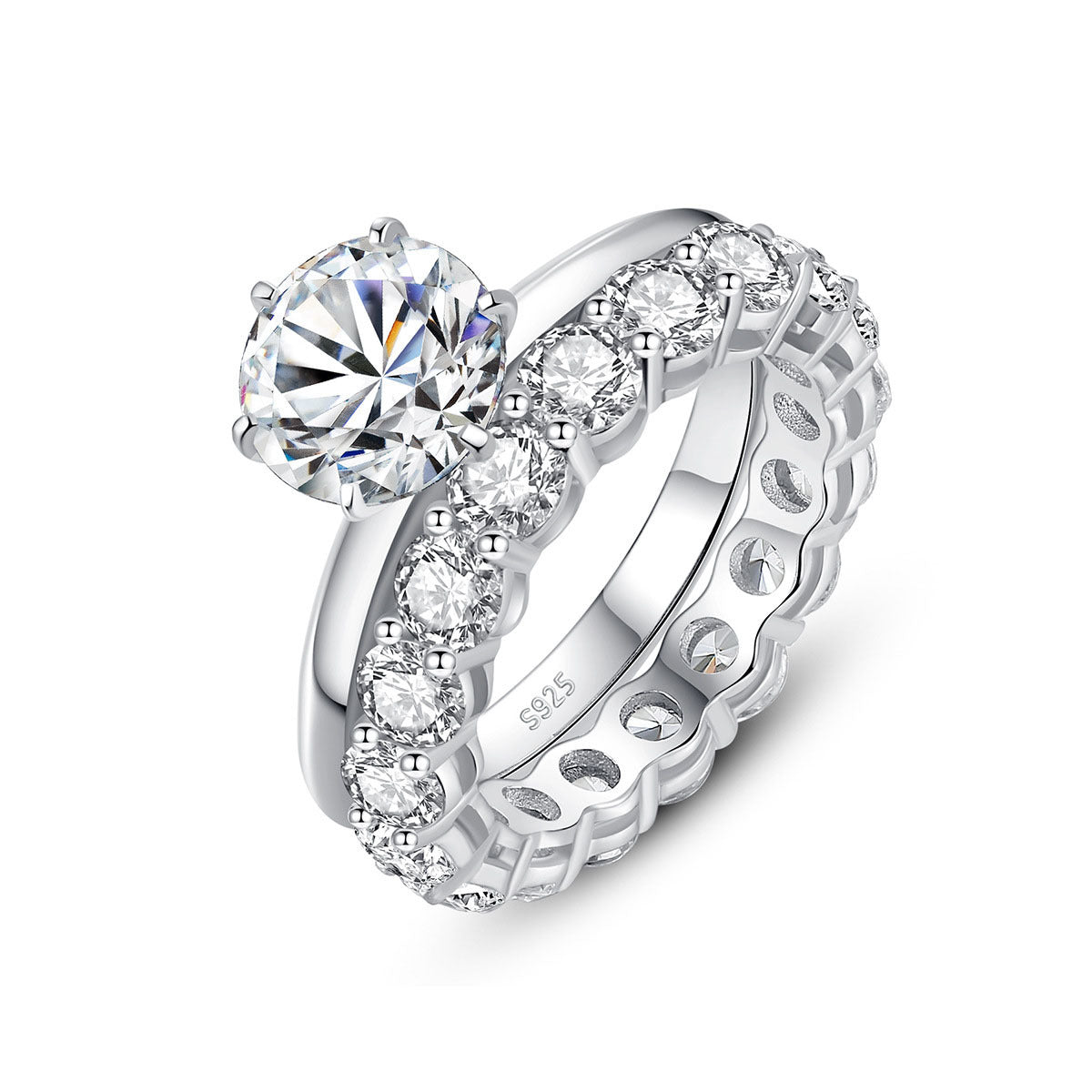 925 Silver Female Moissanite Ring